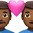 Couple With Heart: Man, Man, Medium-Dark Skin Tone
