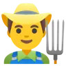 Man Farmer Emoji 👨‍🌾 image - Google Noto Color style