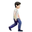 Person Walking Facing Right: Light Skin Tone