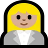 Woman Office Worker: Medium-Light Skin Tone Emoji 👩🏼‍💼 image - Microsoft Windows 10 Segoe UI Emoji style