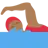 Woman Swimming: Medium-Dark Skin Tone