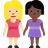 Women Holding Hands: Medium-Light Skin Tone, Dark Skin Tone