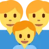 Family: Man, Man, Boy Emoji 👨‍👨‍👦 image - Twitter / X (Twemoji) style