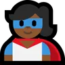 Superhero: Medium-Dark Skin Tone Emoji 🦸🏾 image - Microsoft Windows 10 Segoe UI Emoji style