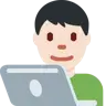 Man Technologist: Light Skin Tone Emoji 👨🏻‍💻 image - Twitter / X (Twemoji) style