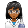 Woman Scientist: Medium-Dark Skin Tone Emoji 👩🏾‍🔬 image - Emojidex style