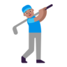 Man Golfing: Medium Skin Tone Emoji 🏌🏽‍♂️ image - Microsoft Classic 2D style