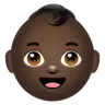 Baby: Dark Skin Tone Emoji 👶🏿 image - WhatsApp style