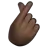 Hand With Index Finger And Thumb Crossed: Dark Skin Tone