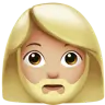 Woman: Medium-Light Skin Tone, Beard Emoji 🧔🏼‍♀️ image - WhatsApp style