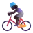 Woman Biking: Dark Skin Tone