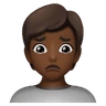 Person Frowning: Medium-Dark Skin Tone Emoji 🙍🏾 image - Huawei Harmony OS style