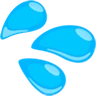 Salpicos, suor, símbolo Emoji 💦 image - Facebook Messenger (2016) style