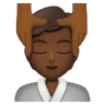 Person Getting Massage: Medium-Dark Skin Tone Emoji 💆🏾 image - Huawei Harmony OS style