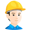 Construction Worker: Light Skin Tone Emoji 👷🏻 image - Facebook Messenger (2016) style