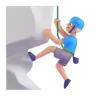 Man Climbing: Medium-Light Skin Tone Emoji 🧗🏼‍♂️ image - Microsoft 3D Fluent style