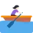 Woman Rowing Boat: Light Skin Tone