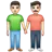 Men Holding Hands: Light Skin Tone