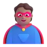 Superhero: Medium Skin Tone Emoji 🦸🏽 image - Microsoft 3D Fluent style