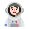 Woman Astronaut: Light Skin Tone Emoji 👩🏻‍🚀 image - Microsoft Classic 2D style