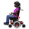 Woman In Motorized Wheelchair: Dark Skin Tone Emoji 👩🏿‍🦼 image - Apple style