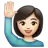 Person Raising Hand: Light Skin Tone