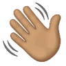 Waving Hand: Medium Skin Tone Emoji 👋🏽 image - Huawei Harmony OS style