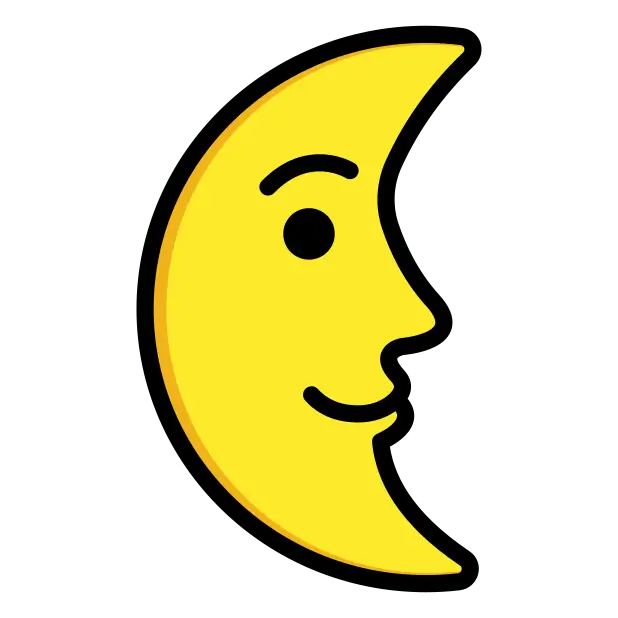 Last Quarter Moon Face