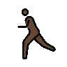 Man Running: Dark Skin Tone Emoji 🏃🏿‍♂️ image - OpenMoji style