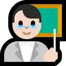 Man Teacher: Light Skin Tone Emoji 👨🏻‍🏫 image - Microsoft Windows 10 Segoe UI Emoji style