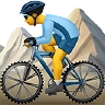 Man Mountain Biking Emoji 🚵‍♂️ image - Apple style