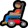Man In Motorized Wheelchair: Medium Skin Tone Emoji 👨🏽‍🦼 image - Microsoft Windows 10 Segoe UI Emoji style