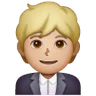 Office Worker: Medium-Light Skin Tone Emoji 🧑🏼‍💼 image - Samsung style