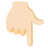 Backhand Index Pointing Down: Light Skin Tone Emoji 👇🏻 image - Google Noto Color style