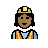 Woman Construction Worker: Medium-Dark Skin Tone