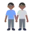 Men Holding Hands: Medium-Dark Skin Tone