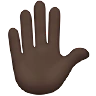 Raised Hand: Dark Skin Tone Emoji ✋🏿 image - Apple style