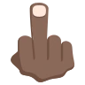 Middle Finger: Dark Skin Tone Emoji 🖕🏿 image - EmojiTwo style