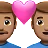 Couple With Heart: Man, Man, Medium Skin Tone