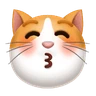 Emoji Baciare la faccia di gatto con gli occhi chiusi 😽 image - Huawei Harmony OS style