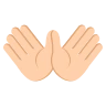 Open Hands: Medium-Light Skin Tone Emoji 👐🏼 image - EmojiTwo style