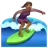 Woman Surfing: Medium-Dark Skin Tone