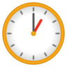 Reloj cara uno Oclock Emoji 🕐 image - Emojidex style