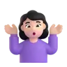 Woman Shrugging: Light Skin Tone Emoji 🤷🏻‍♀️ image - Microsoft 3D Fluent style
