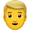 Man: Blond Hair Emoji 👱‍♂️ image - Apple style