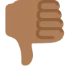 Thumbs Down: Medium-Dark Skin Tone Emoji 👎🏾 image - Twitter / X (Twemoji) style