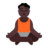 Person In Lotus Position: Dark Skin Tone
