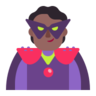 Supervillain: Medium-Dark Skin Tone Emoji 🦹🏾 image - Microsoft Classic 2D style