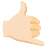 Call Me Hand: Light Skin Tone Emoji 🤙🏻 image - Google Noto Color style