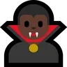 Vampire: Dark Skin Tone Emoji 🧛🏿 image - Microsoft Windows 10 Segoe UI Emoji style